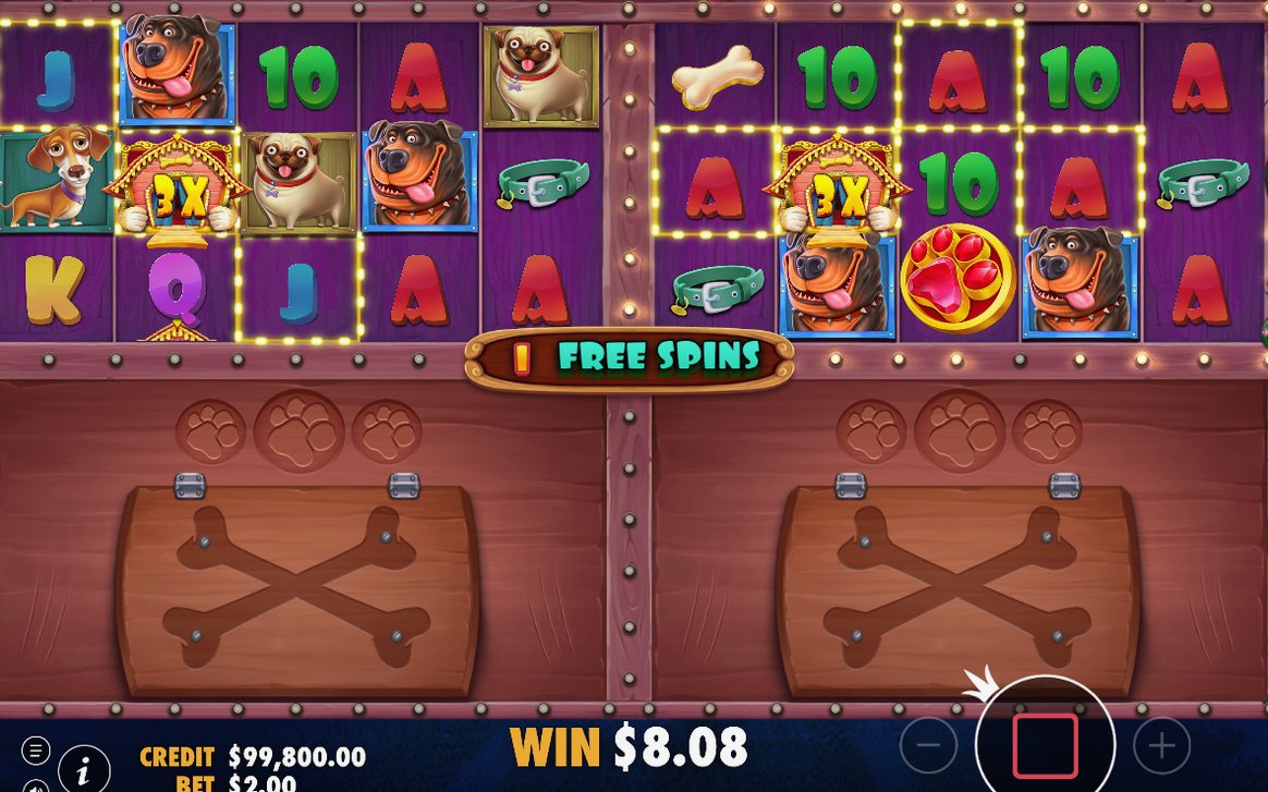 Free Spins screen with the first Multihold matrix unlocked
