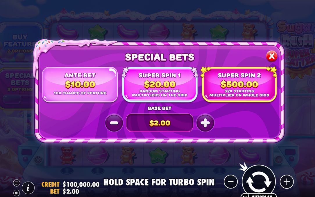 Super Free Spins start with x2 on all 49 positions